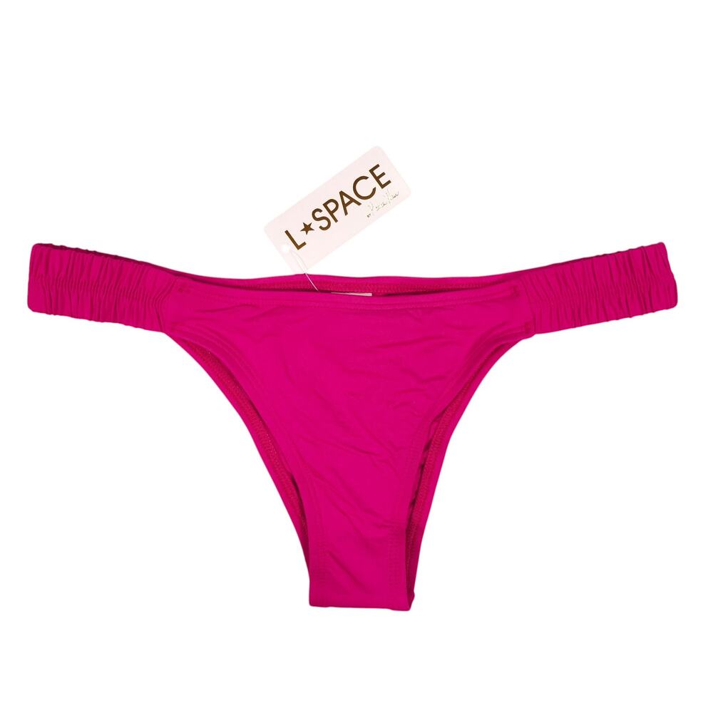NWT L*Space Fuchisa Pink Bikini Bottoms Sz Medium